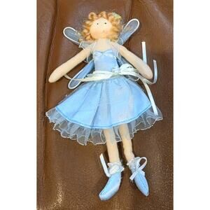 8.5 Inch 2007 Burton + Burton Blue Fairy Cloth Doll Rare HTF Flaw On Shoe
